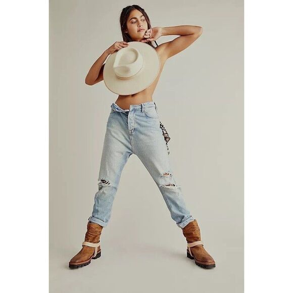 NWT LACK OF COLOR Sz M RANCHER FELT HAT IN IVORY - Picture 1 of 3